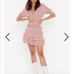 Nasty Gal Floral two piece set